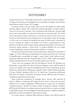 NOTIZIARIO - Studi e ricerche