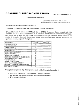 lettura ed approvazione verbali sedute precedenti