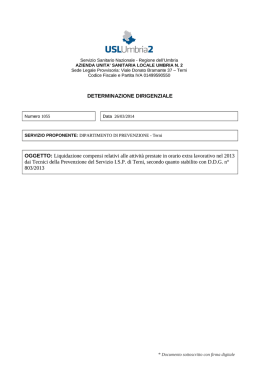 DETERMINAZIONE DIRIGENZIALE OGGETTO: Liquidazione