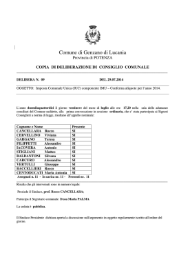 (IUC) componente IMU - Comune di Genzano di Lucania
