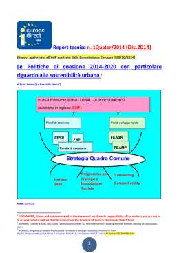 Le Politiche di coesione 2014-2020 - Europe Direct Terni