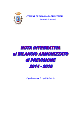 (Sperimentale D.Lgs 118/2011) COMUNE DI FALCONARA