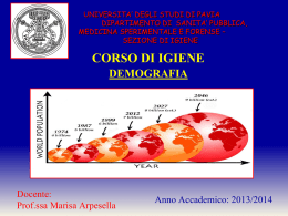 demografia - Università degli Studi di Pavia