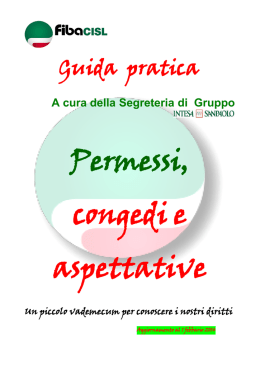 Permessi, congedi e aspettative