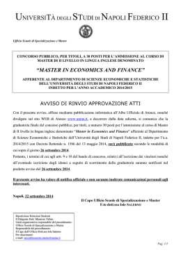 II Avviso_rinvio_AA_Master MEF - Università degli Studi di Napoli