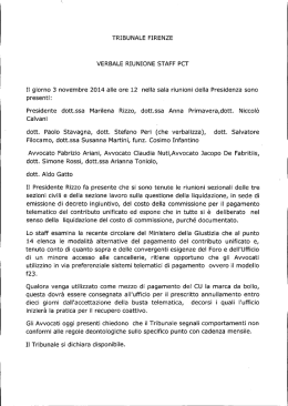 2014 11 03 verbale STAFF PCT - Ordine degli Avvocati di Firenze
