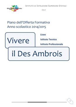 POF - Liceo, Istituto Professionale, Istituto Tecnico