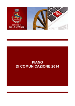 PIANO DI COMUNICAZIONE 2014