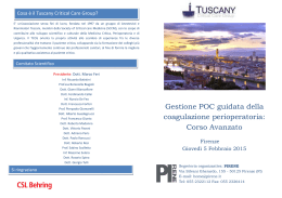 Programma POC - Tuscany Critical Care Group