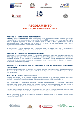 Regolamento SCS2014 - Start Cup Sardegna