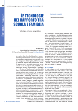 Le tecnologie nel rapporto tra scuola e famiglia