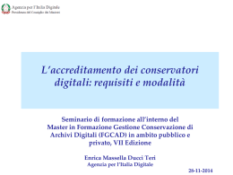 Massella - Master Archivi Digitali