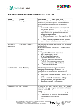 1 DESCRIZIONE DETTAGLIATA ARGOMENTI