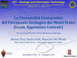 La potenzialità geoturistica del patrimonio geologico dei Monti