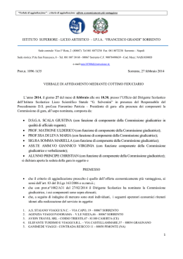 (con funzione di componente della Commissione giudicatrice in