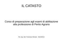 Dispense Catasto del 06/10/2014 - Collegio Periti Agrari Padova