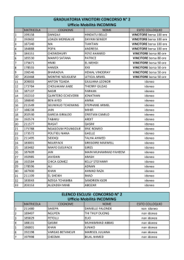 Esito colloqui Concorsi N&deg; 2