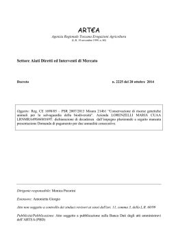Reg. CE 1698/05 – PSR 2007/2013 Misura 214b1