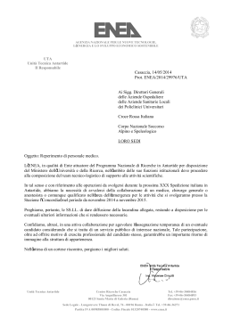 Casaccia, 14/05/2014 Prot. ENEA/2014/29976/UTA Ai Sigg. Direttori