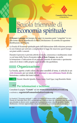 Scuola triennale di Economia spirituale