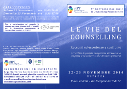 LE VIE DEL COUNSELLING