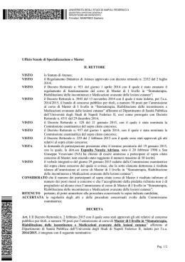 DR/2015/248 del 04/02/2015 - Università degli Studi di Napoli