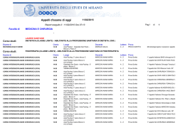 Appelli d`esame di oggi