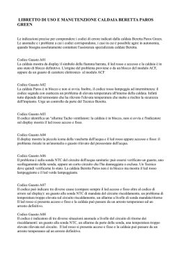 Istruzioni Anomalie Beretta Paros Green