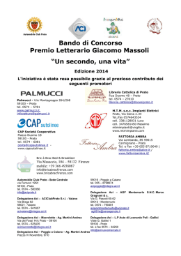 Premio Letterario Giacomo Massoli