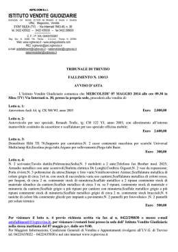 Fallimento n 130-13 - Istituto Vendite Giudiziarie Treviso