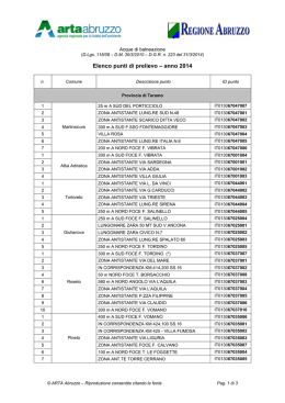 119 punti di campionamento