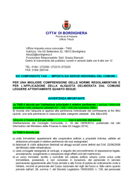 Tasi 2014 - Comune di Bordighera , Rete Civica