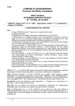 Determina Servizio Tecnico n°175/2014