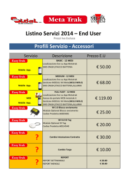 Listino Servizi 2014 – End User