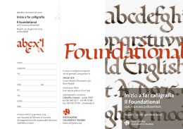 Inizio a far calligrafia Il Foundational