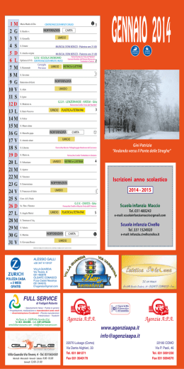 eco-calendario - gennaio-dicembre 2014