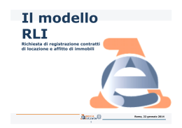 Il modello RLI - Agenzia delle Entrate