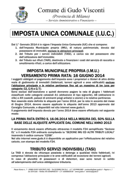 IMPOSTA UNICA COMUNALE (I.U.C.)
