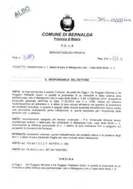 ORDINANZA N.6 - Comune di Bernalda