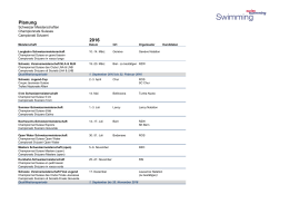Planung 2016 - Swiss Swimming