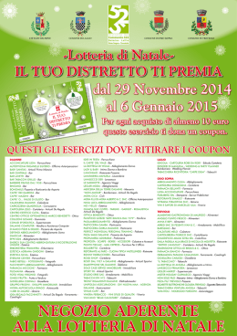 Manifesto Lotteria di Natale