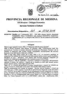 D.D. 310 N. 141 - Provincia Regionale di Messina