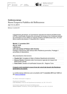 Modello Conferenza stampa - Repubblica e Cantone Ticino