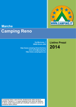 Listino Prezzi Camping Reno