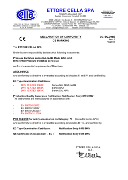 EC declaration - Ettore Cella Spa