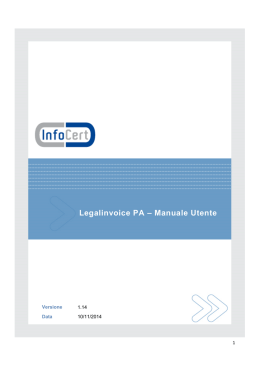 Legalinvoice PA – Manuale Utente - Fatturazione Elettronica