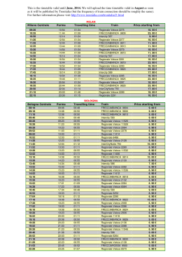 This is the timetable valid until June, 2014. We will upload the time