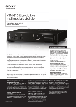 VSP-BZ10 Riproduttore multimediale digitale