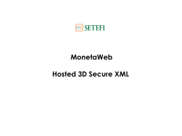 MonetaWeb Setefi - Hosted 3D Secure XML