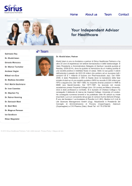 Sirius Healthcare Partners - Team - Dr